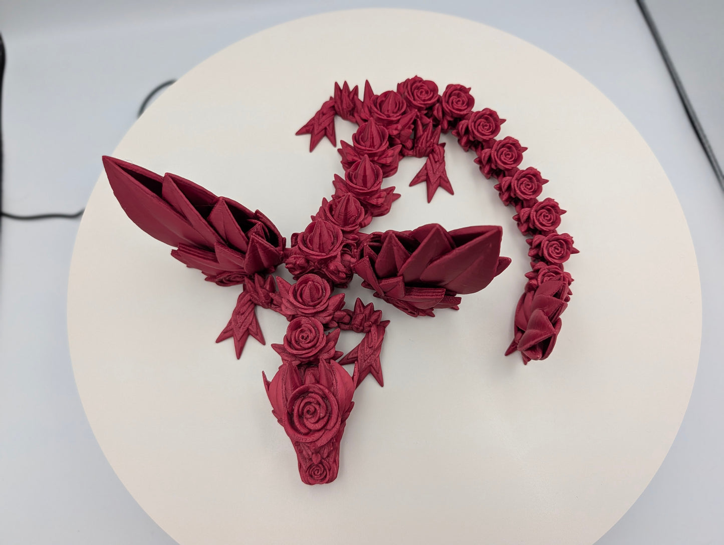 Articulated Red Winged Rose Dragon Large