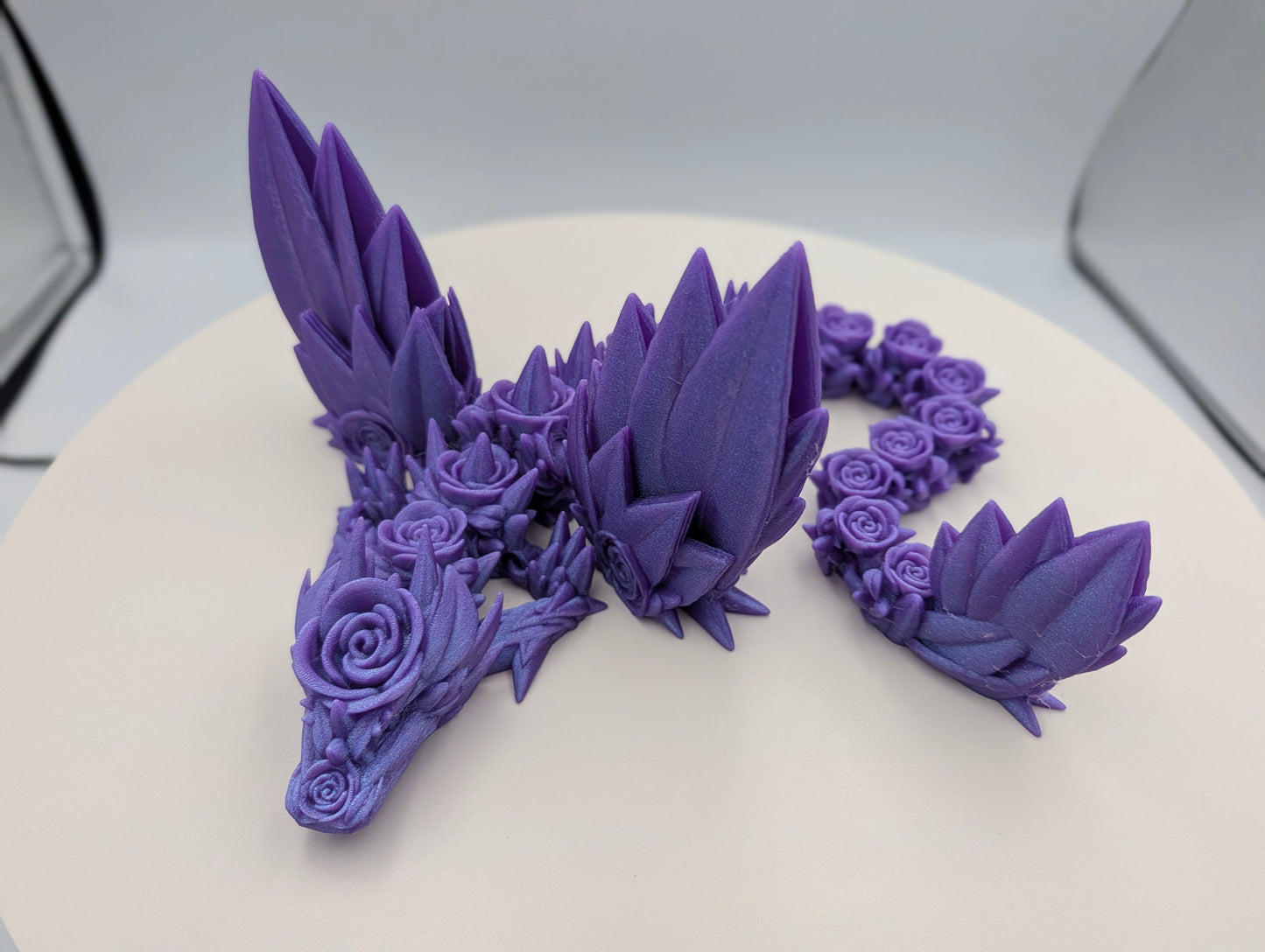 Articulated Purple Winged Rose Dragon Large