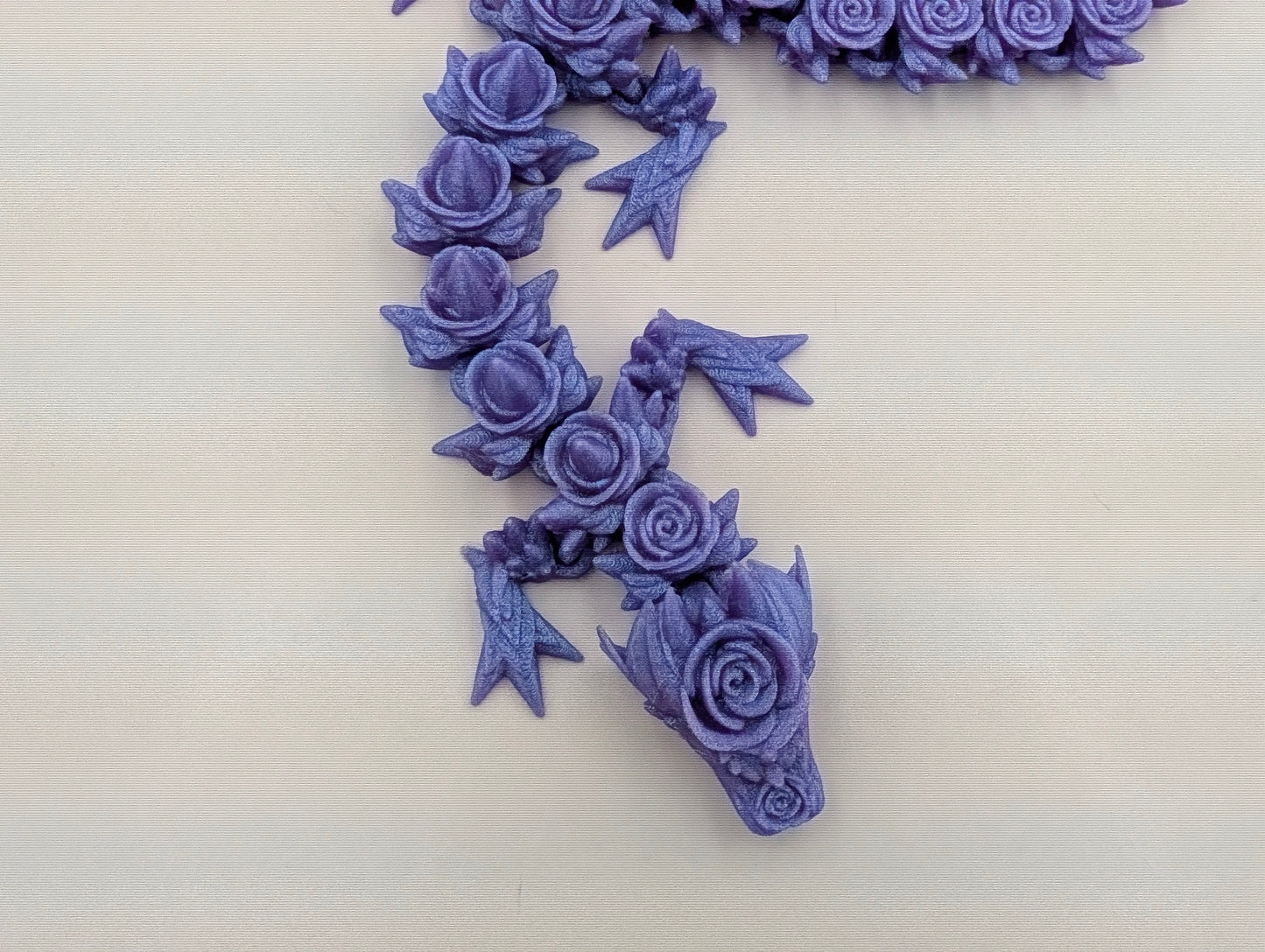 Articulated Long Purple Rose Dragon Medium Size