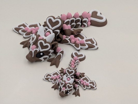 Articulated Frosted Cookie Dragon Large